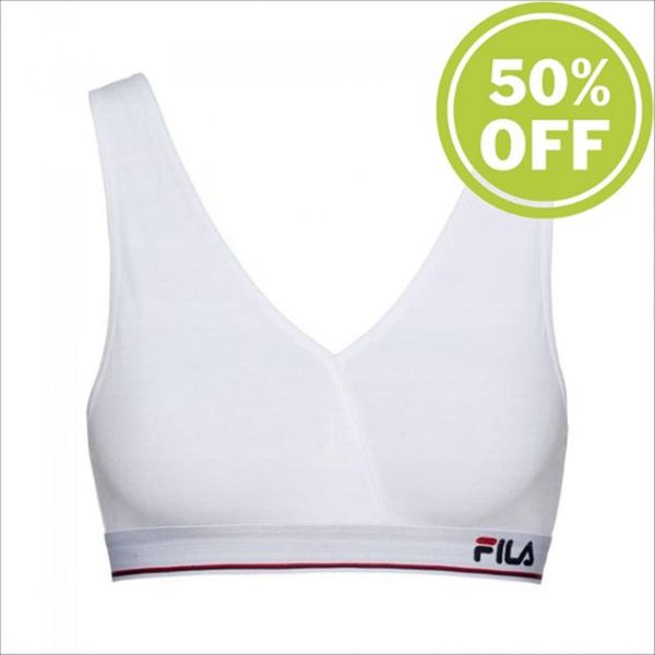 Bralettes Fila Mujer Blancas - 1 Pack - España 624139VTQ